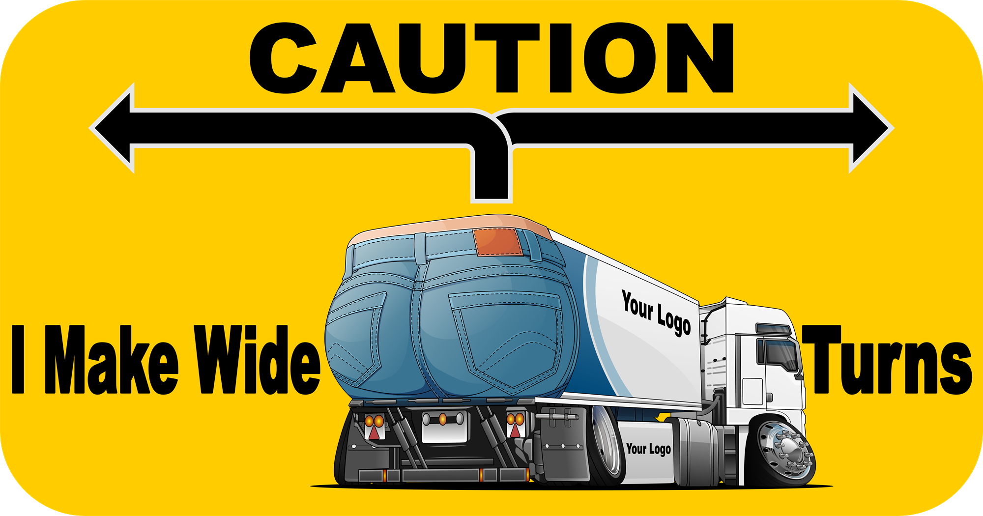 Safety Stickers - Wide Turns